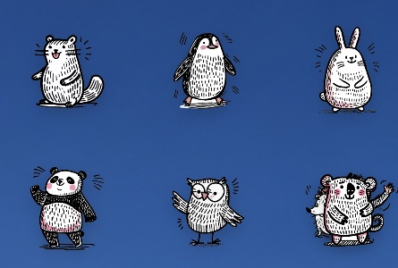 Cartoon Doodle Zoo icon pack preview